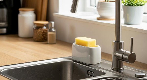 Le porte éponge en céramique : la solution pratique pour un évier organisé